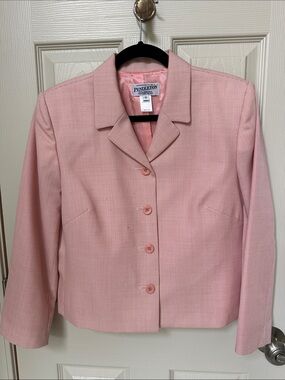 Vintage Pendleton 100% Wool Light Pink Button-Front Blazer - Update!